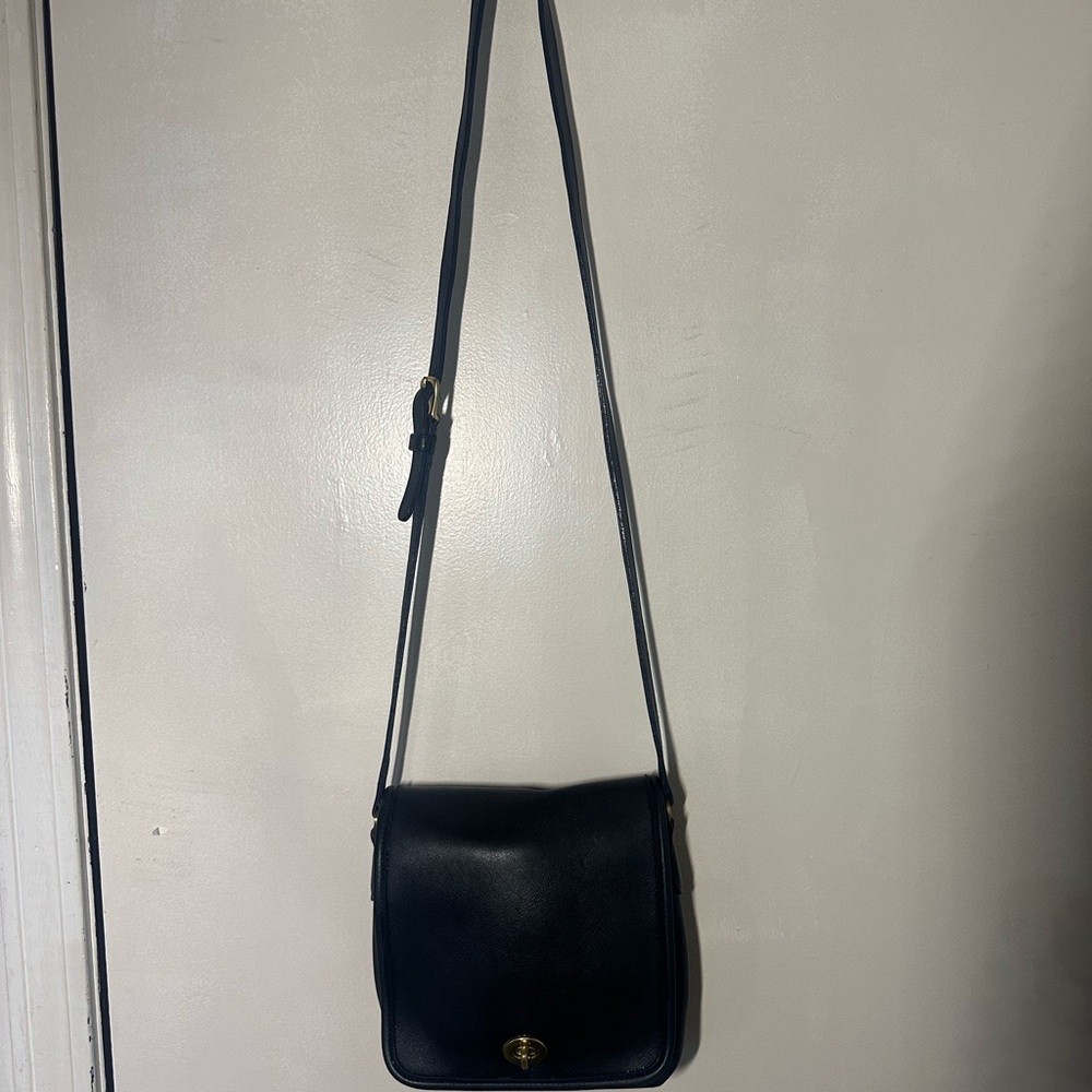 Coach Black Leather Crossbody Bag